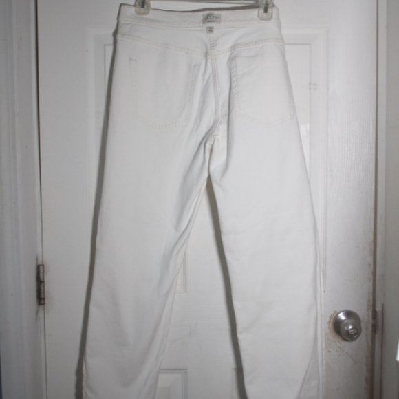 J Crew High rise exposed button fly white jeans sz 30 - Picture 14 of 15